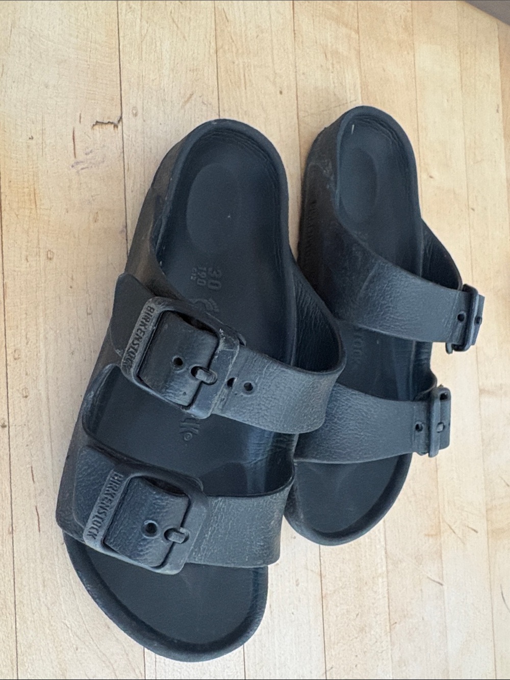 Birkenstock Black Two-Buckle Kids Sandals